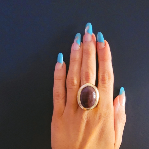 Oversized oval ring used size 8 - Picture 7 of 7